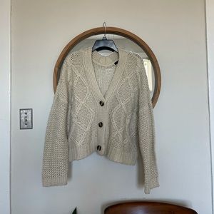 Chunky knit button up cardigan